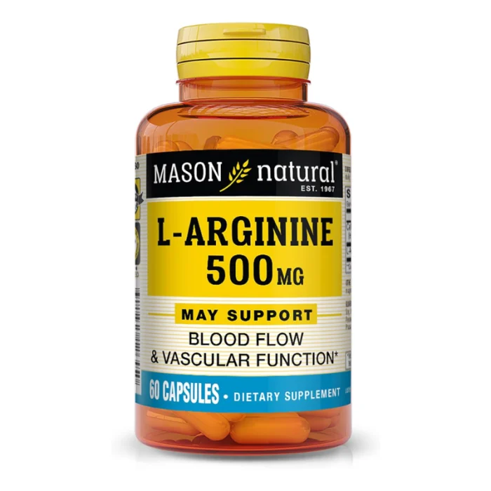 Mason Natural L-ARGININE 500MG CAPSULES 60