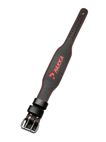 Ceinture De Musculation Noire En Cuir rouge