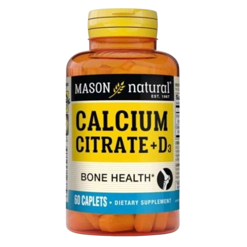 Mason Natural CALCIUM CITRATE PLUS VITAMINE D3 CAPLETS 60